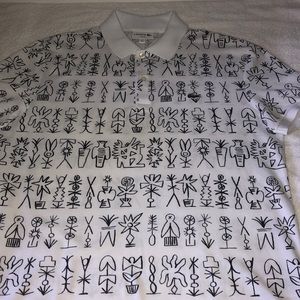 lacoste slimfit Egypt print polo